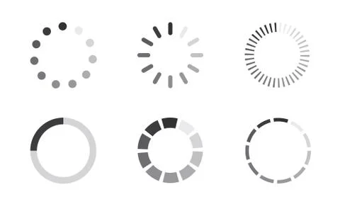 Loading set icon on white backdrop. Downloading illustration . Vector. 库存插图