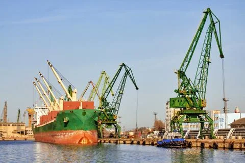 Loading the Ship by crane Stock Photos