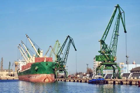 Loading the Ship by crane Stock Photos