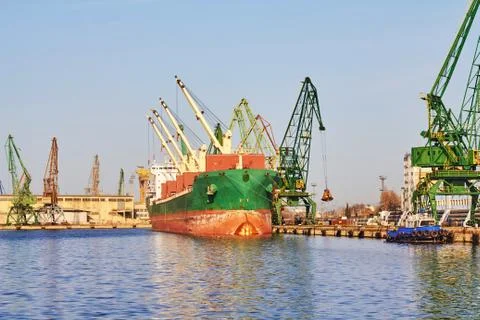 Loading the Ship by crane Stock Photos