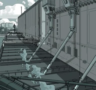 Loading Ship  Illustrazione stock