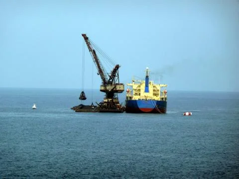 Loading the ship Stock Photos