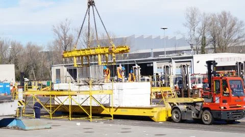 The loading of the ship Stock Photos