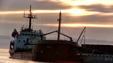Loading of ships in port Stock-Footage 85176115