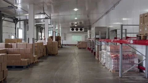 The loading shop. Warehouse. Where the goods are loaded into cars. Stock Footage 138825003