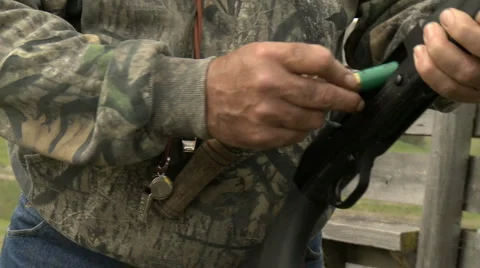 Loading shotgun 01 HD Stock Footage 6731456