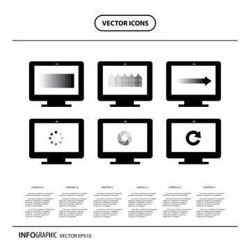 Loading sign computer upload Illustrazione stock