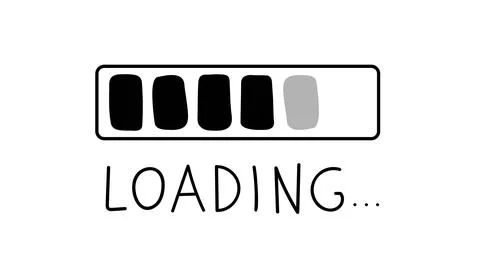 Loading sign. load indicator. Loading bar doodle icon. System software update Stock Illustration