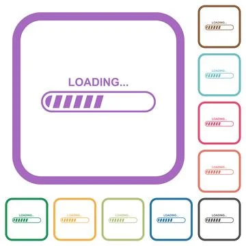 Loading simple icons Stock Illustration