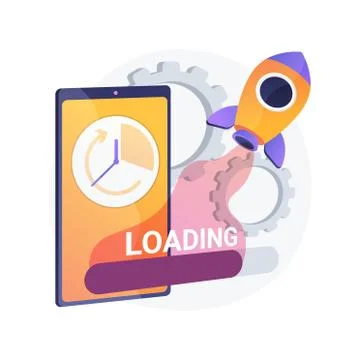 Loading speed boost vector concept metaphor Stock Illustration