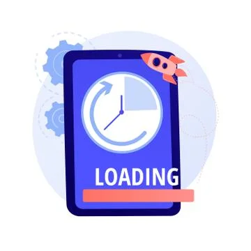 Loading speed boost vector concept metaphor Stock Illustration
