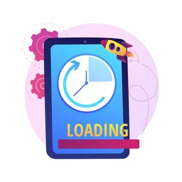 Loading speed boost vector concept metaphor Stock Illustration
