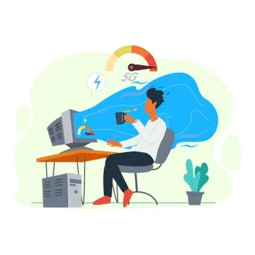 Loading speed boost,Internet boost speed vector illustration concept Stock Illustration