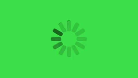 Loading spinner animation with green bars on chroma key green screen background Vídeo Stock 329964720