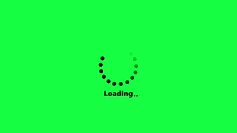 Loading spinner animation on green screen, digital progress circle for web .. Видео 335798995
