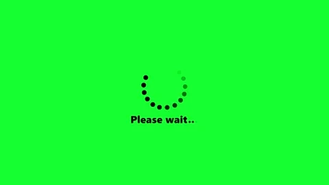 Loading spinner animation with please wait text on green screen for chroma .. Vídeo Stock 335798992