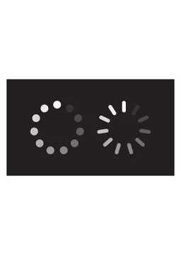 Loading Spinner Buffer Progress Bar Icon Set Illustrazione stock