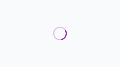 Loading Spinner flat design icon in purple color Stock Footage 342621786