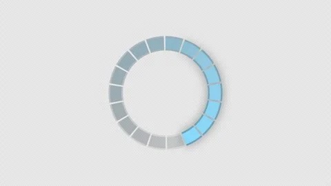 Loading Spinner Glowing Blue  Animation – Futuristic UI infinite Endless Loop Stock Footage 310101194