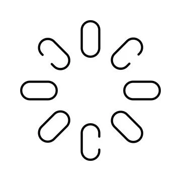 Loading spinner icon indicating buffering progress イラスト素材