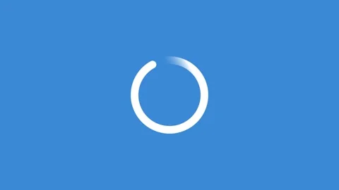 Loading spinning wheel oval graphic animation isolated on blue background Stock Footage 327575070