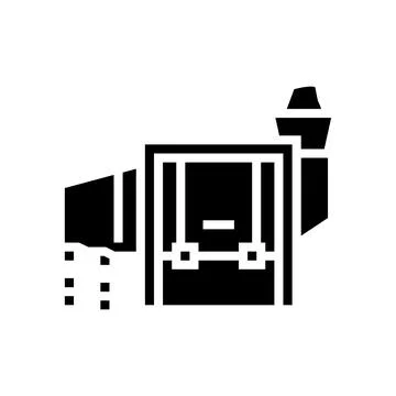 Loading stone machine glyph icon vector illustration 스톡 일러스트