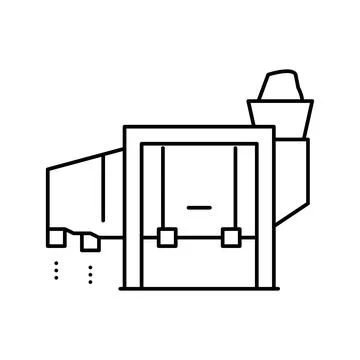 Loading stone machine line icon vector illustration Ilustración de archivo