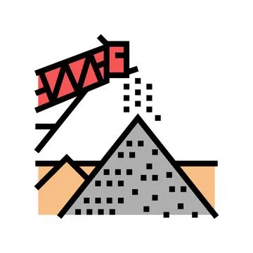 Loading stone machine tower color icon vector illustration 스톡 일러스트