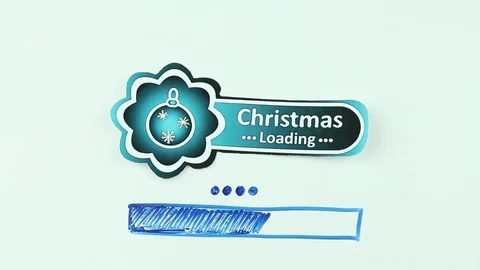 Loading strip and Christmas ball Stock Footage 83234091