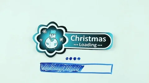 Loading strip and snowman Stock Footage 83234103