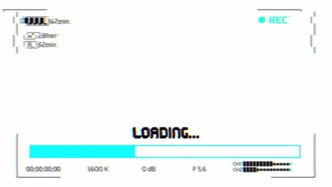 Loading-strip-with-glitches -in-camera-format-with-effects -on-a-white-backg Stock Footage 149071230