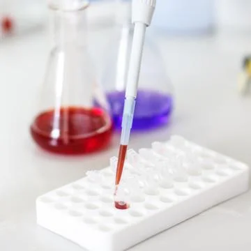 Loading stripe of samples for dna analysis Stock Photos