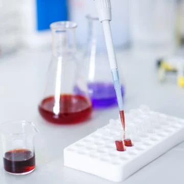 Loading stripe of samples for dna analysis Stock Photos