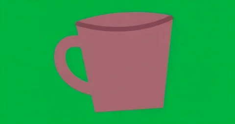 On loading stylized mug rotating left to right for preview with blue mosaic on Stock Footage 317456693