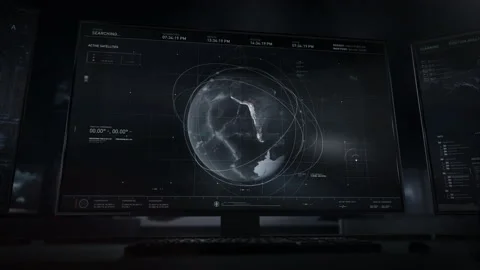 Loading surveillance software. Gaining access to satellite data on Sucre Bolivia 스톡 동영상 158786987