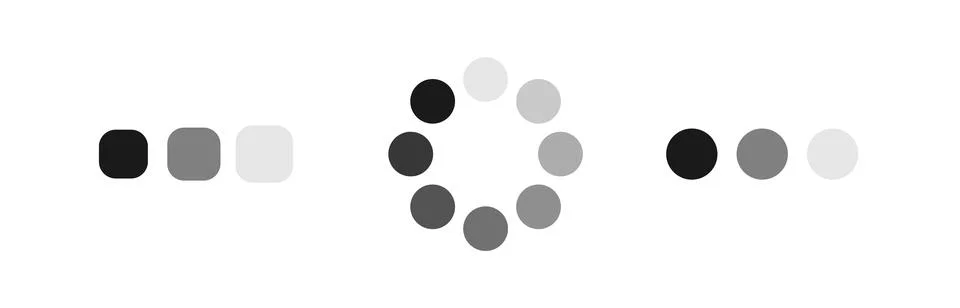 Loading symbol in modern style on light background. Vector loading icon. Mo.. Illustrazione stock