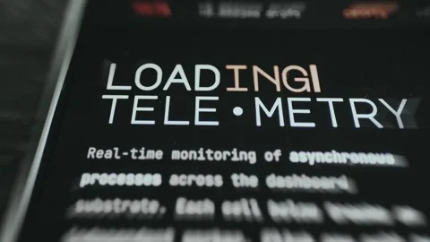 Loading Telemetry title with a descriptive subtitle Stock Footage 334948732