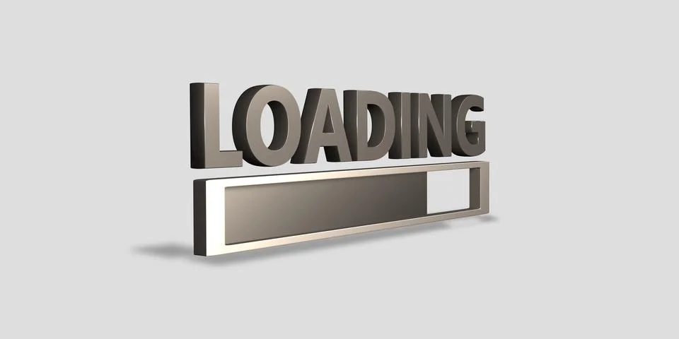 Loading text and symbols On a simple background 3d illustration 스톡 일러스트