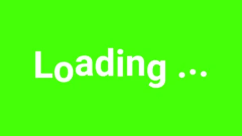 Loading text animated loading bar waiting for process green screen shaking 4k Stock Footage 305717229