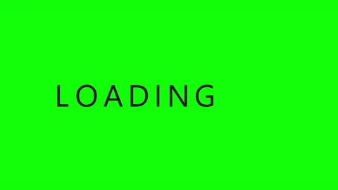 Loading text animation on green background. Stock Footage 244629650