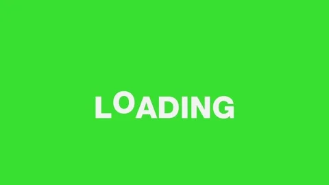 Loading Text Animation. Green Screen Loop for Website and App Video stock 313952146