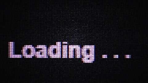 Loading text animation with noise and glitch effect Stock Footage 86377487