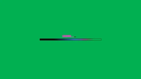 Loading Text Animation with Progress Bar,  Green &amp; White Background Stock Footage 332116109