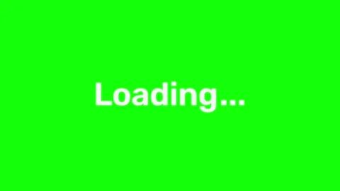 Loading text typewriter animation looping green screen background Video stock 299813493