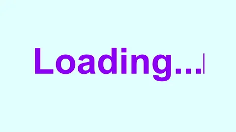 Loading Text Typing with Cursor Blink Blink 2d Animation with Alpha Matte Stock Footage 345858979