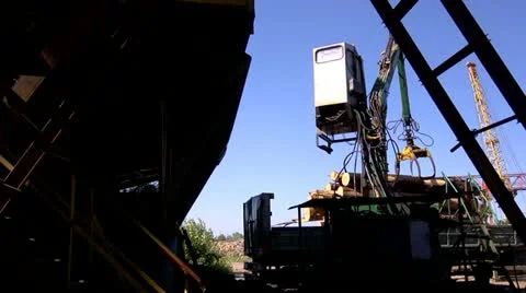 Loading timber Stock Footage 11687134