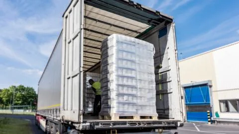 Loading of the trailer Stock Photos