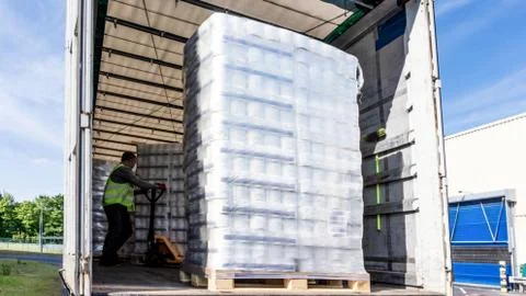 Loading of the trailer Foto stock