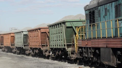 Loading of the train Stock Footage 129618473