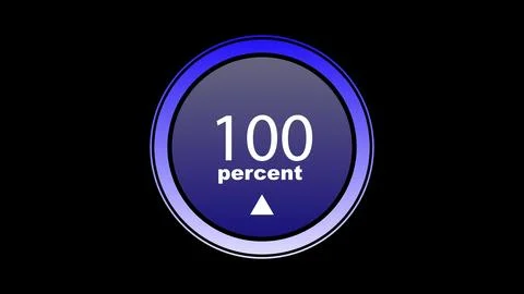 Loading transfer download animation 0-100 futuristic - HUD elements and count Stock Illustration